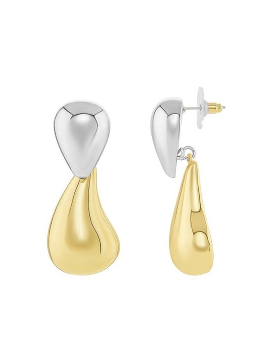 Kohl's Jewelry - Emberly Two-Tone Teardrop Dangle Earrings - Gold & Silver